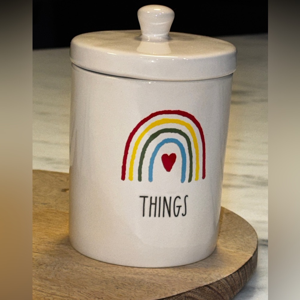 Rae Dunn Artisan Collection Ceramic “Things” canister - Picture 2 of 8